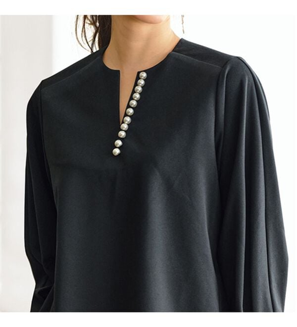 BELLUNA（ベルーナ）の「快適ストレッチ！パール調デザインセットアップ（セットアップ）」｜詳細画像