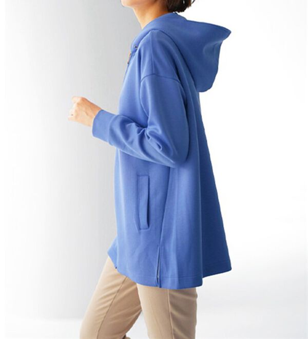 BELLUNA（ベルーナ）の「フードデザインとろみ素材ジップアップパーカー（パーカー）」｜詳細画像