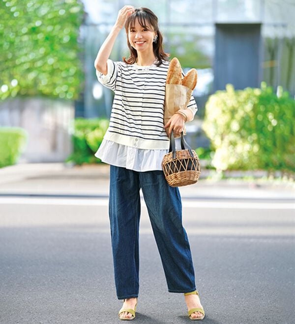 BELLUNA（ベルーナ）の「綿混素材ゆったりコクーンパンツ（ワイドパンツ・ガウチョ）」｜詳細画像