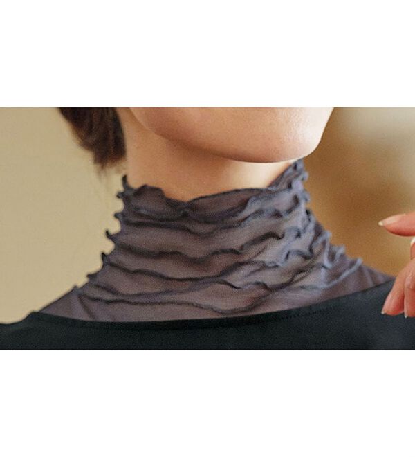 BELLUNA（ベルーナ）の「エレガントな首元へ　シルク１００％ネックカバー（ストール・スカーフ・マフラー）」｜詳細画像