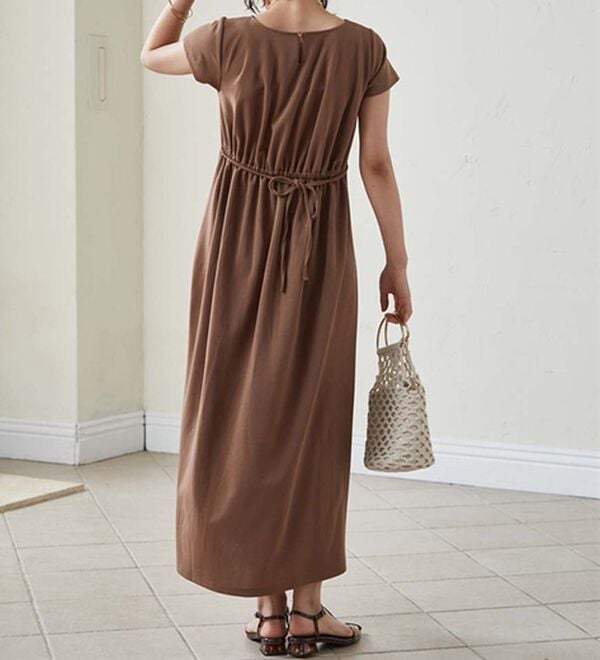 RANAN（ラナン）の「上品見えバックギャザーワンピース（その他ワンピース）」｜詳細画像