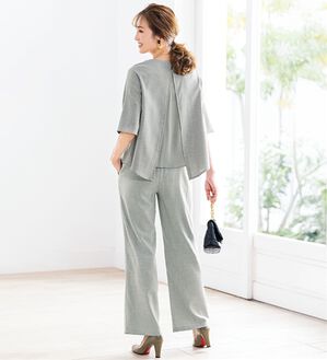 ルフラン（ルフラン）の「さらり涼やかバックデザインセットアップ（その他スーツ）」｜グレー系