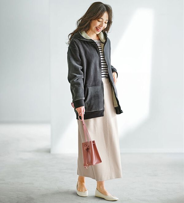 BELLUNA（ベルーナ）の「【快適Ｌａｂ．】リッチベロア素材裏ボアパーカー（パーカー）」｜詳細画像