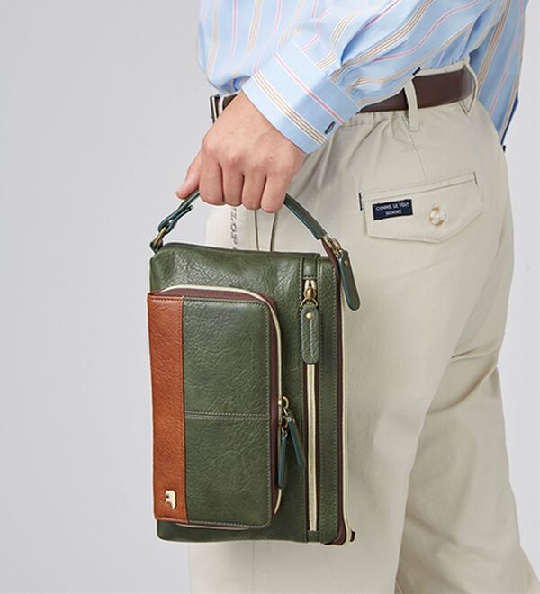 「＜ゴールデンベア＞多機能で便利なコンパクトショルダー（メンズショルダーバッグ）」｜詳細画像
