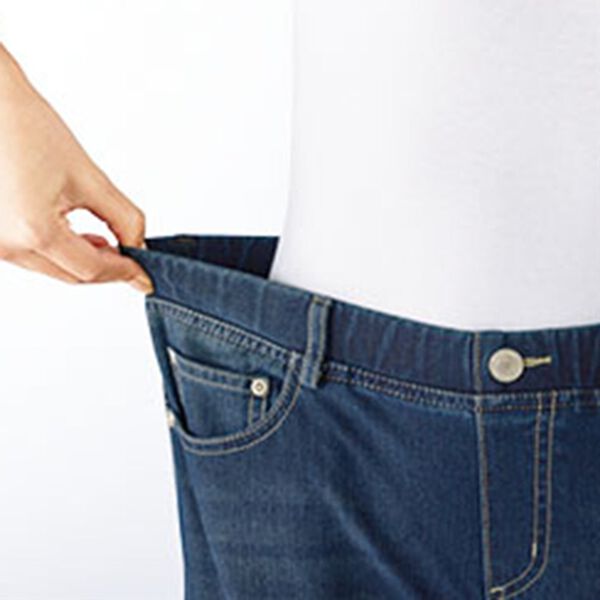 BELLUNA（ベルーナ）の「冷感クールジャージー素材美脚ジーンズ（フルレングスパンツ）」｜詳細画像