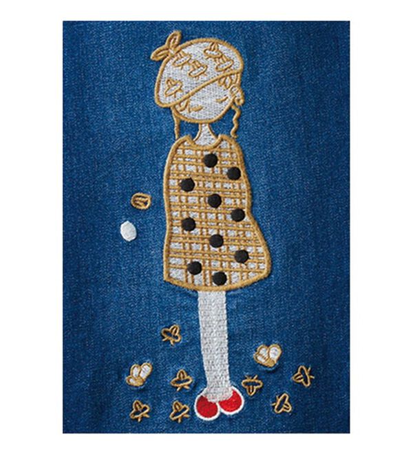 ルフラン（ルフラン）の「裏起毛刺しゅうデニム＜ポリシア＞（その他パンツ）」｜詳細画像