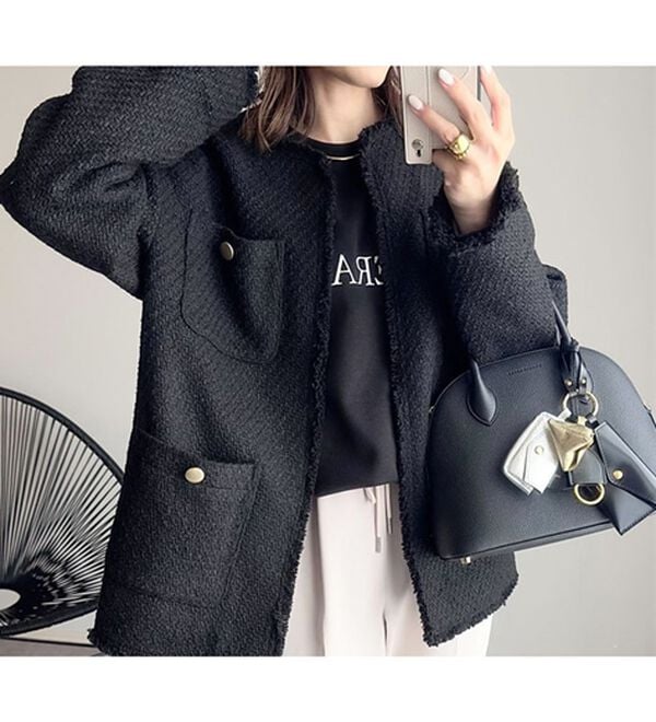 BELLUNA（ベルーナ）の「ツイードノーカラージャケット（ノーカラージャケット）」｜詳細画像