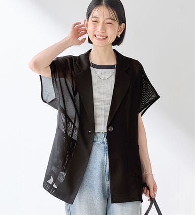 Viola e Viola（ヴィオラ エ ヴィオラ）の「シアーメッシュジャケット（その他ジャケット）」
