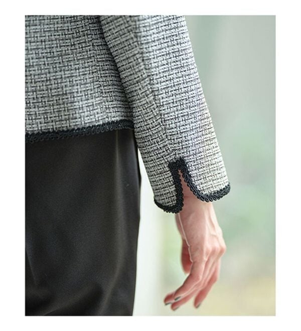 GeeRA（ジーラ）の「【4点セット】入学式も卒業式も！パンツが選べるセレモニーツイードジャケットスーツ（パンツスーツ）」｜詳細画像