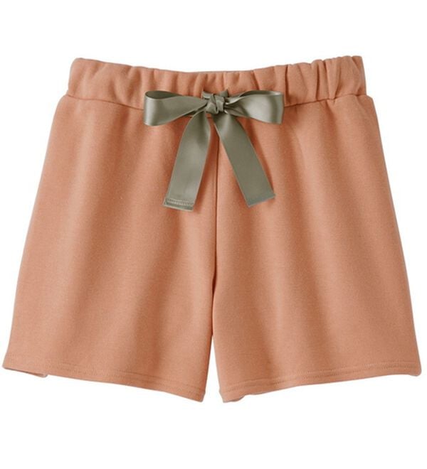 YU'NOW（ユナウ）の「【上下２点セット】裏起毛リボンパーカー＆ショートパンツ（パジャマ・ルームウェア）」｜詳細画像