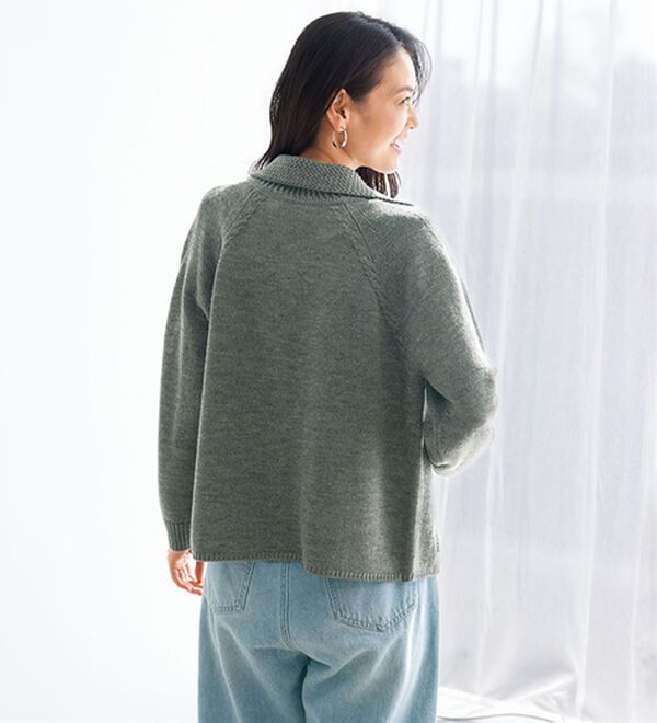 BELLUNA（ベルーナ）の「秋の温度調節に！衿付ニットジャケット（その他ジャケット）」｜詳細画像