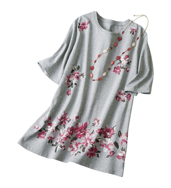 ルフラン（ルフラン）の「さらり快適！プリントゆるＴシャツ（Tシャツ）」｜詳細画像