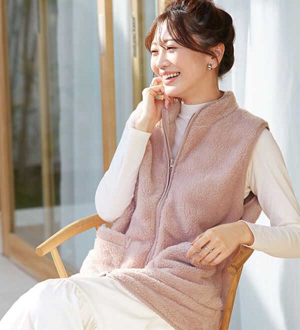 ふわふわ暖かフリースベスト - ベルーナ【公式】