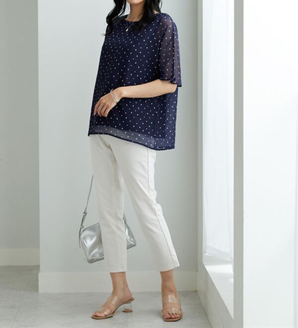 BELLUNA（ベルーナ）の「シフォン素材ドルマンデザインブラウス（ブラウス）」｜詳細画像