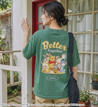 BELLUNA（ベルーナ）の「＜Disney＞【プー】バックプリントボックスシルエットTシャツ（Tシャツ）」
