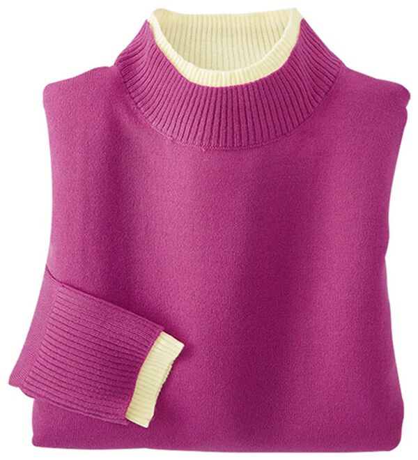 BELLUNA（ベルーナ）の「配色デザイン重ね着風ニットセーター（ニット・セーター）」｜詳細画像