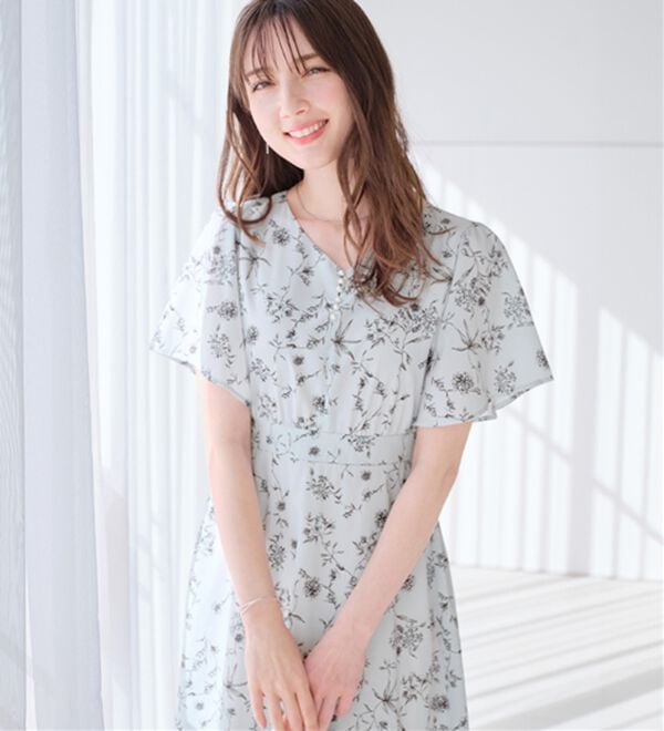 alotta（アロッタ）の「【お客様企画】欲しいが詰まったひんやり花柄ワンピース（プリントワンピース）」｜詳細画像