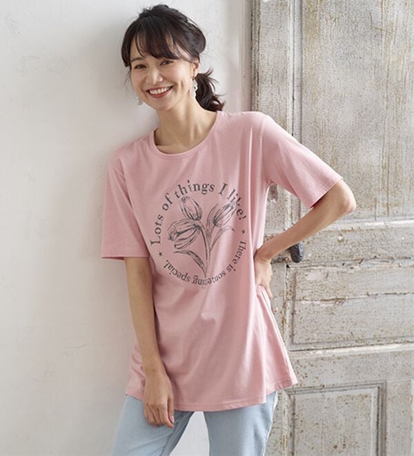 BELLUNA（ベルーナ）の「綿１００％プリントＴシャツ（Tシャツ）」｜詳細画像