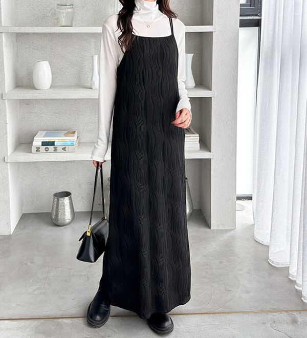 GeeRA（ジーラ）の「ウェーブジャガードキャミワンピース（その他ワンピース）」｜詳細画像