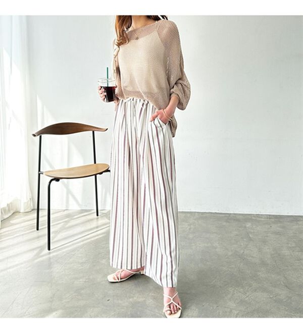 GeeRA（ジーラ）の「接触冷感！リラックスワイドパンツ（ワイドパンツ・ガウチョ）」｜詳細画像