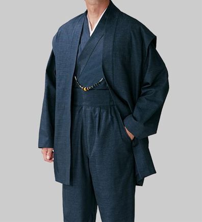 「三河木綿和風着物スーツ「翠」（メンズ和装・浴衣・和装グッズ）」