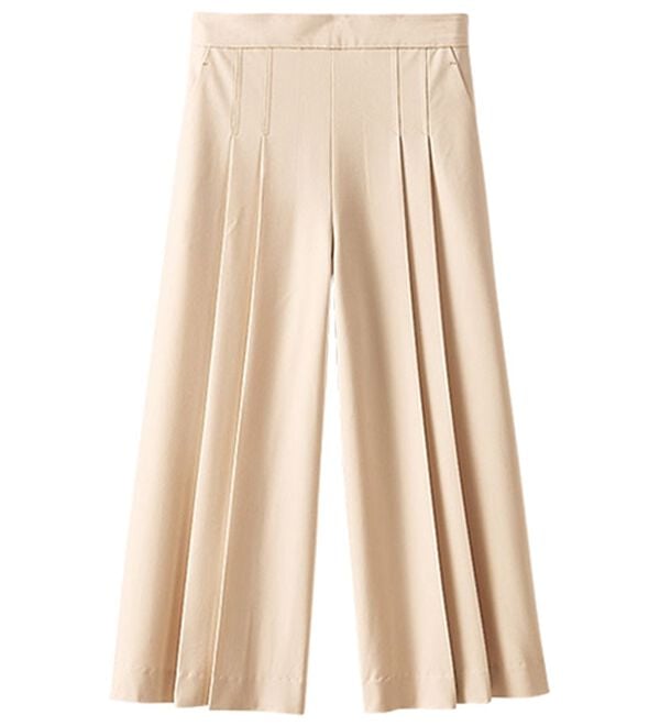 BELLUNA（ベルーナ）の「サマ見えプリーツデザインワイドパンツ（ワイドパンツ・ガウチョ）」｜詳細画像