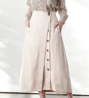 RANAN（ラナン）の「ボタンデザインスカート（ロングスカート）」｜詳細画像