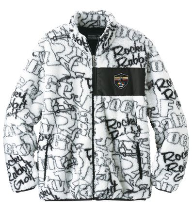 「＜ロッキーラビット＞ロゴデザインボアフリースジャケット（メンズジャケット）」