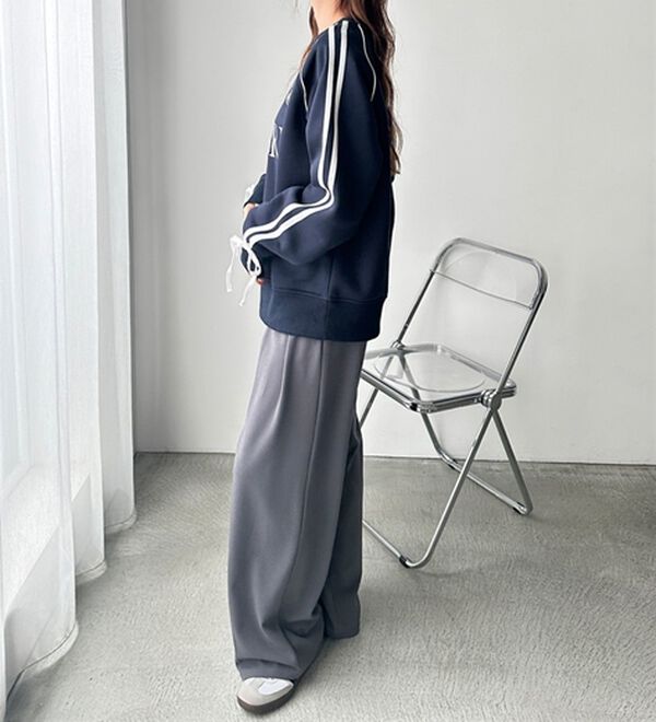 GeeRA（ジーラ）の「サイドラインリボンゲーム裏起毛スウェット（トレーナー・スウェット）」｜詳細画像