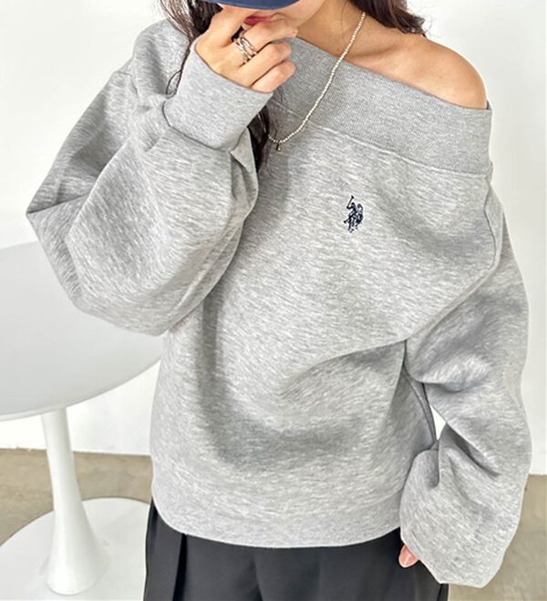 RANAN（ラナン）の「＜U.S.POLO ASSN.＞ワンショルスウェット（トレーナー・スウェット）」｜グレー