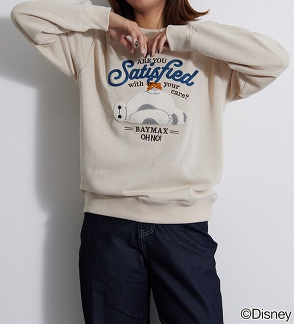 Disney＞【ベイマックス】さがら刺しゅう裏毛トレーナー