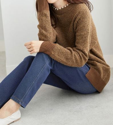 BELLUNA（ベルーナ）の「あったか！裏フリースストレッチパンツ（フルレングスパンツ）」