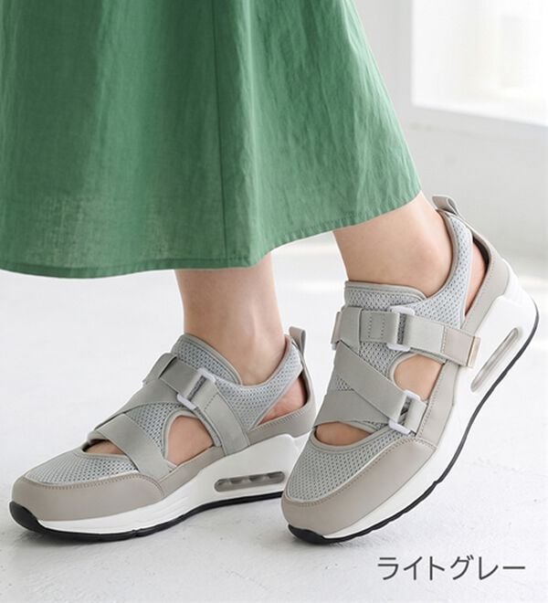 ルフラン（ルフラン）の「４Ｅ涼しげ美脚スニーカーサンダル（スニーカー）」｜詳細画像