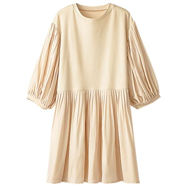 BELLUNA（ベルーナ）の「異素材使いフレアーデザインチュニック（チュニック）」｜詳細画像