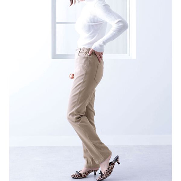 BELLUNA（ベルーナ）の「裏起毛ツイルゆったり快適パンツ（フルレングスパンツ）」｜詳細画像