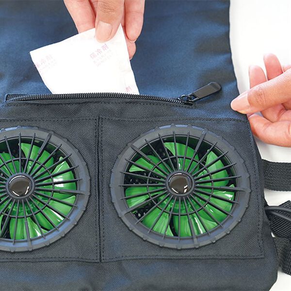 「扇風機付リュックパッド　ふうじんまる（扇風機・サーキュレーター）」｜詳細画像