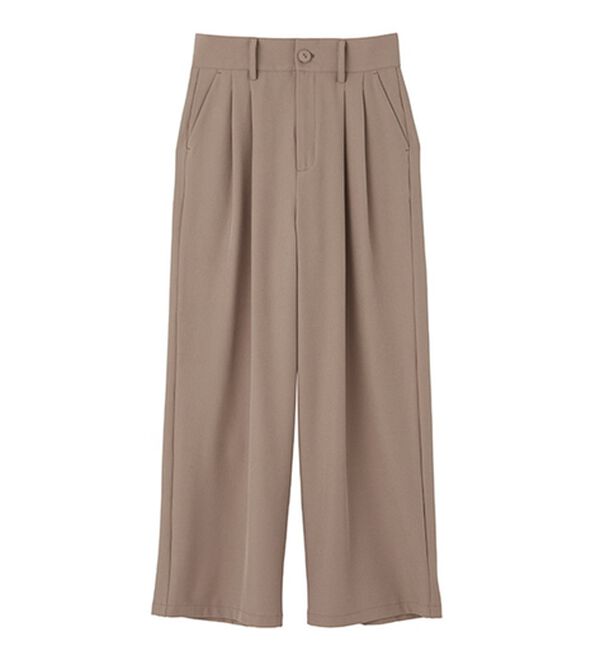 GeeRA（ジーラ）の「着心地抜群！ハイウエストダブルタックワイドパンツ（フルレングスパンツ）」｜詳細画像