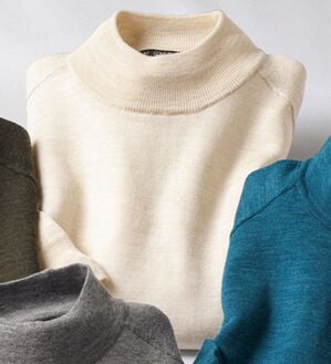 「＜コムルヴァン・オム＞メリノの自信！洗練ハイネック（メンズニット・セーター）」｜杢アイボリー