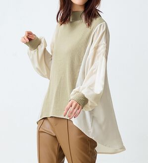 RANAN（ラナン）の「異素材切替袖ディテールチュニック（チュニック）」｜詳細画像