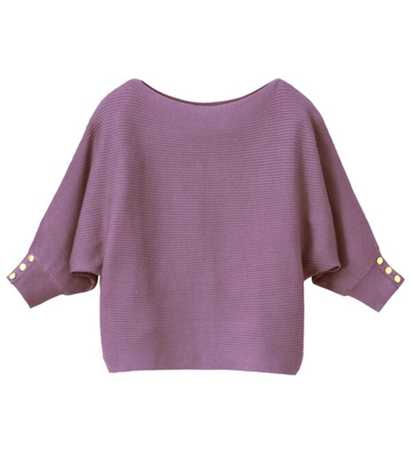 GeeRA（ジーラ）の「袖ボタン付ドルマンニットトップス（ニット・セーター）」｜詳細画像