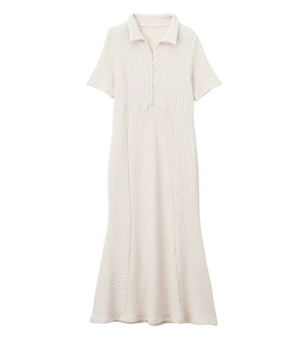 GeeRA（ジーラ）の「全骨格細見え！表面感素材マーメイドワンピース（その他ワンピース）」｜詳細画像