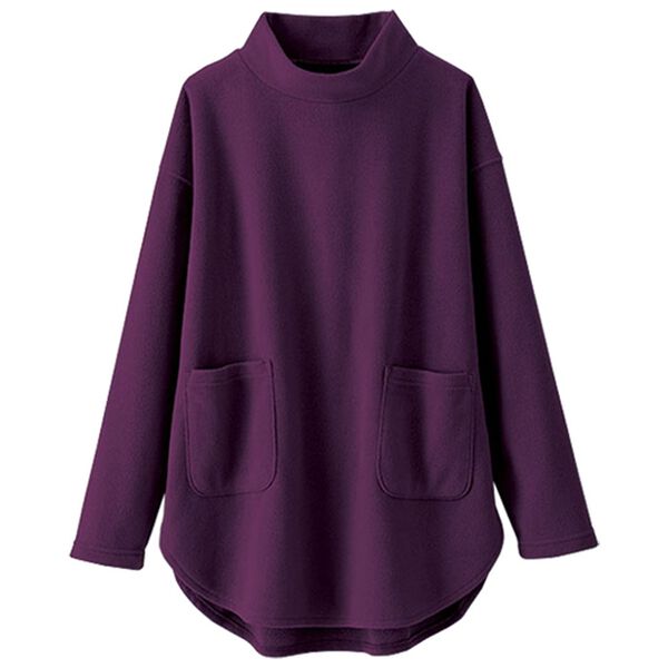 BELLUNA（ベルーナ）の「ポケット付裾ラウンドフリースプルオーバー（チュニック）」｜詳細画像