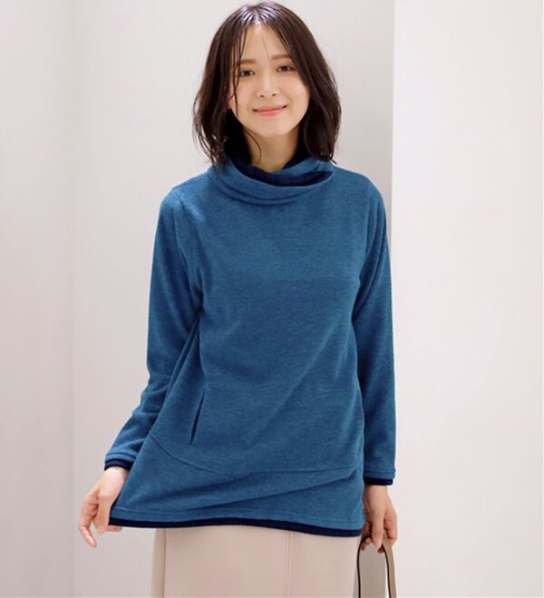 BELLUNA（ベルーナ）の「衿デザイン配色チュニック（チュニック）」｜詳細画像