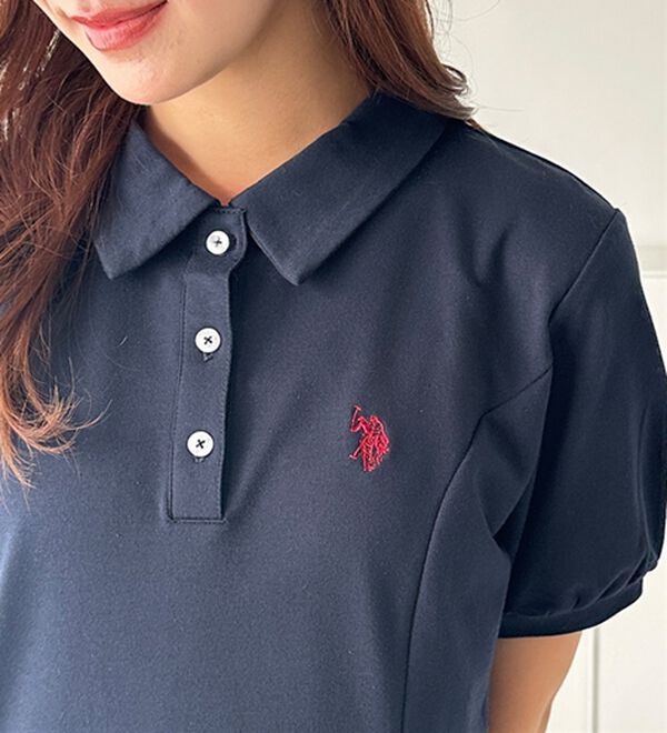 GeeRA（ジーラ）の「【Ｕ．Ｓ．ＰＯＬＯＡＳＳＮ】ポロ衿ワンピ―ス（その他ワンピース）」｜詳細画像