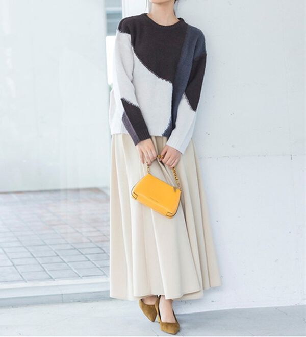 RANAN（ラナン）の「カラーブロッキングニットプルオーバー（ニット・セーター）」｜詳細画像