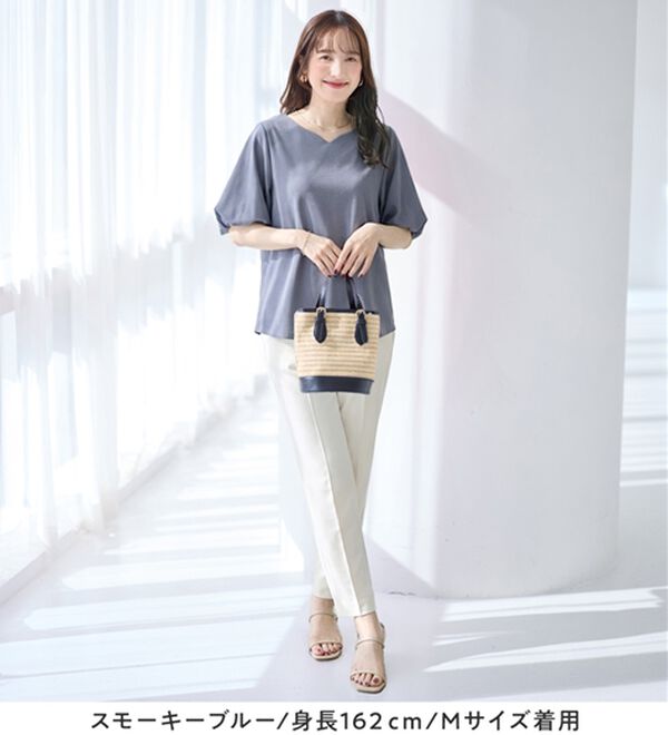 alotta（アロッタ）の「＜６つの機能付＞パフ袖ハートネックブラウスＴシャツ（ブラウス）」｜詳細画像