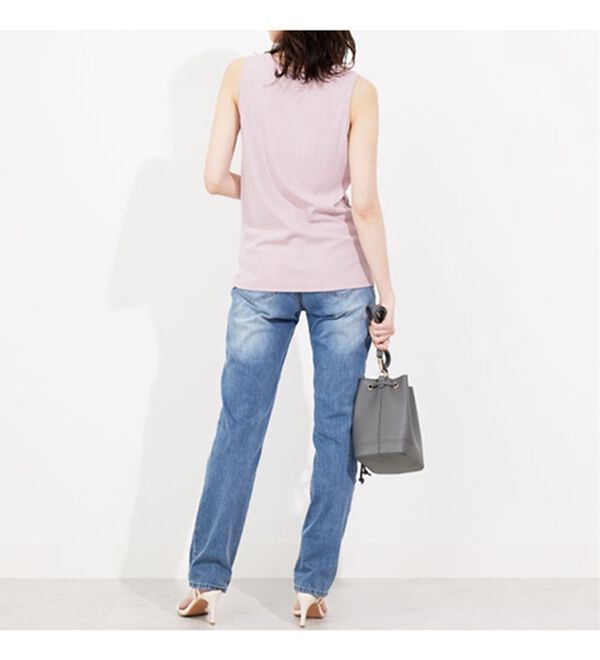 BELLUNA（ベルーナ）の「テレコ素材タンクトップ（タンクトップ・キャミソール）」｜詳細画像