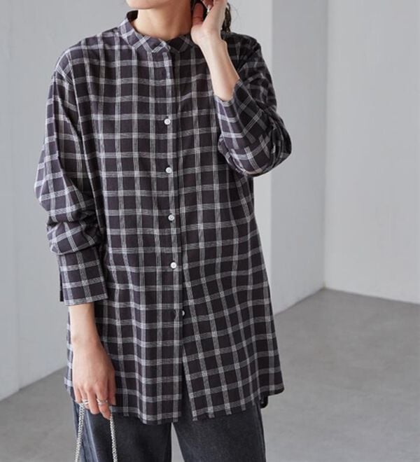 RANAN（ラナン）の「２ｗａｙボウタイチェックシャツ（シャツ）」｜詳細画像