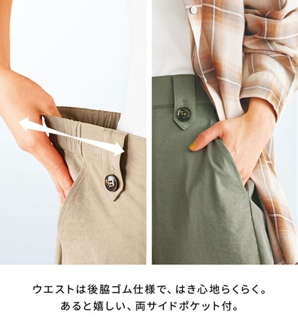 BELLUNA（ベルーナ）の「《快適Ｌａｂ．》サラもち！快適ビンテージ調素材ワイドパンツ（ワイドパンツ・ガウチョ）」｜詳細画像