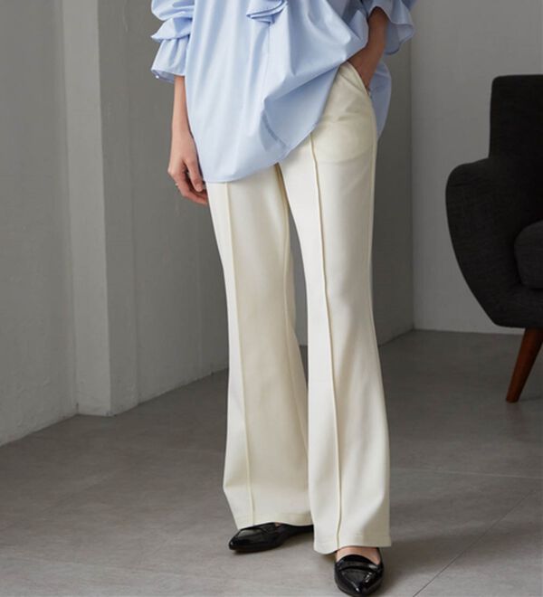 RANAN（ラナン）の「美脚見えツイルフレアーパンツ（フルレングスパンツ）」｜詳細画像